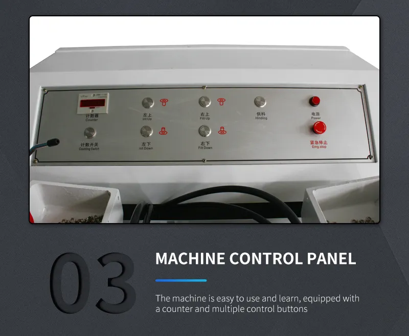 Four headed eyelet punching machine control panel