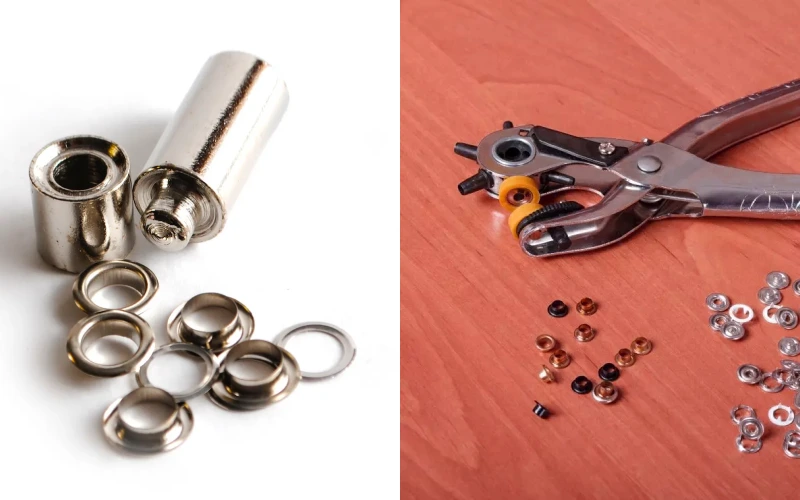 Tools for Inserting Grommets in Fabric