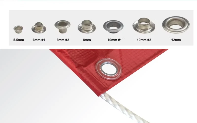 banner eyelet size