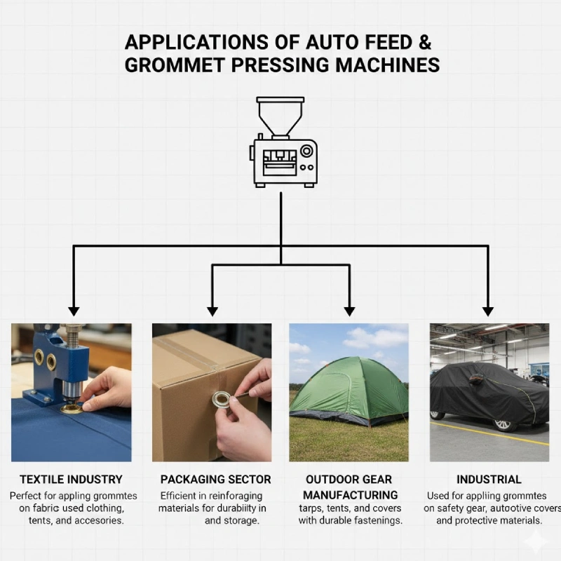 what can auto feed and grommet pressing machine be used to