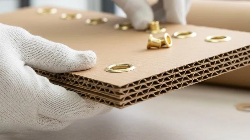 the crush problem setting metal eyelets in corrugated packaging