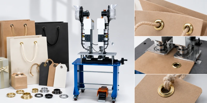 low damage pressing in eyelet machines for paper bags