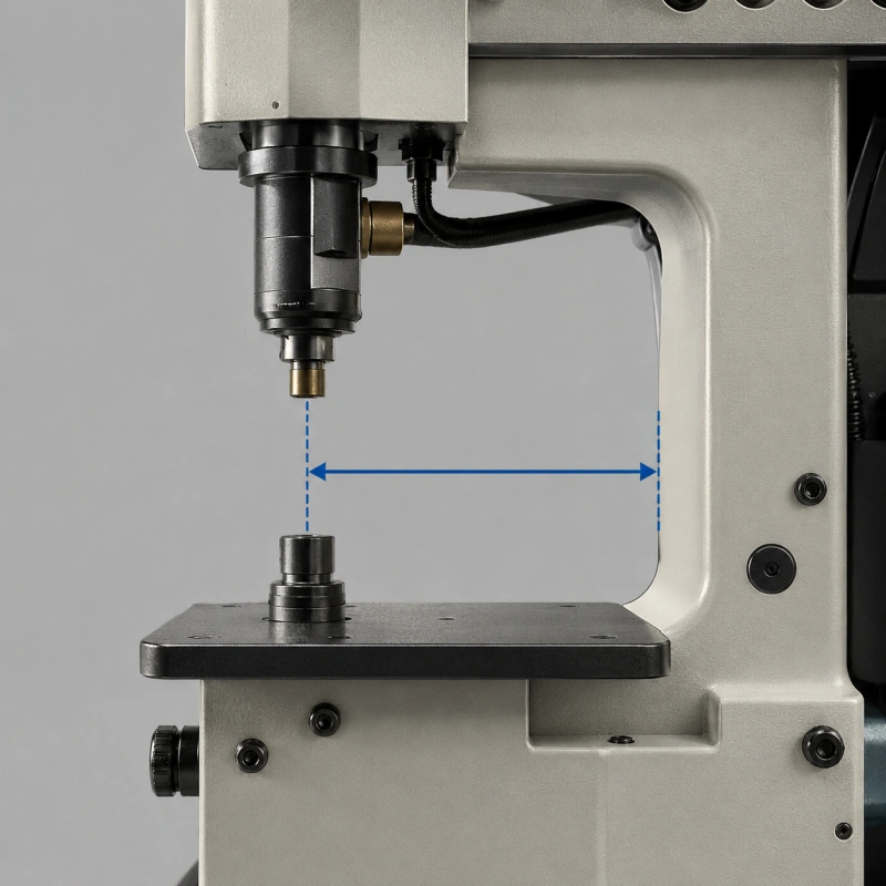 what is throat depth on an eyelet machine