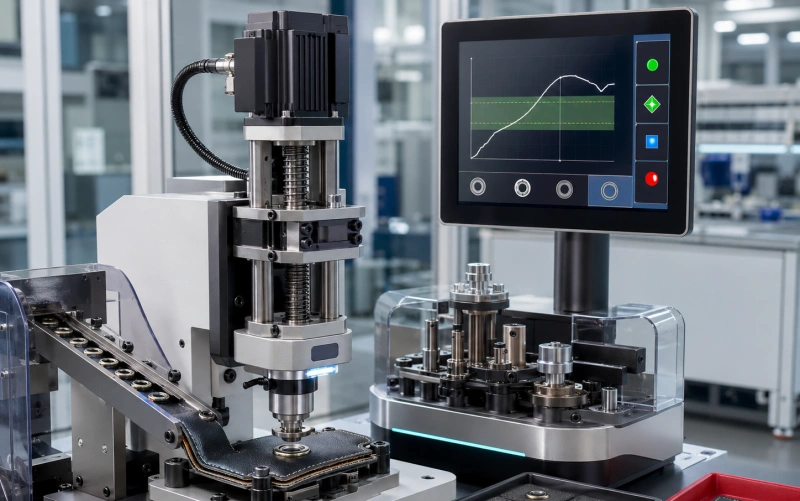 how a servo eyelet machine works