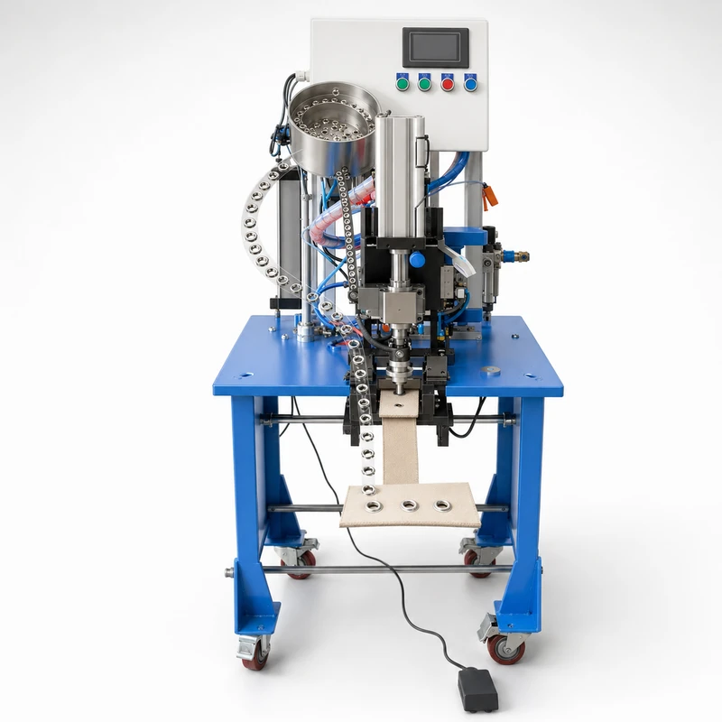 how automatic eyelet machine works