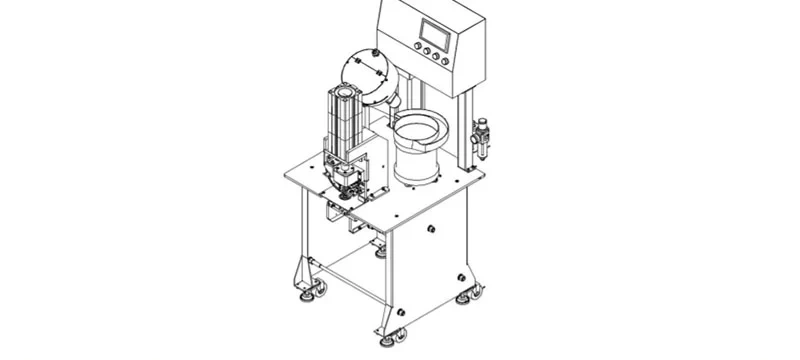 main parts of automatic eyelet machine