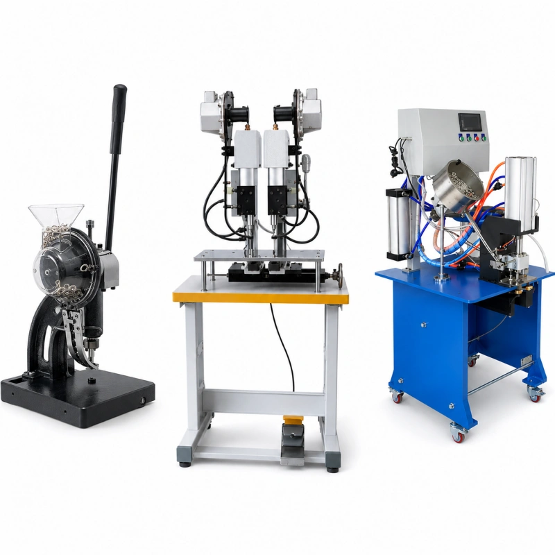 manual vs pneumatic vs automatic eyelet machines