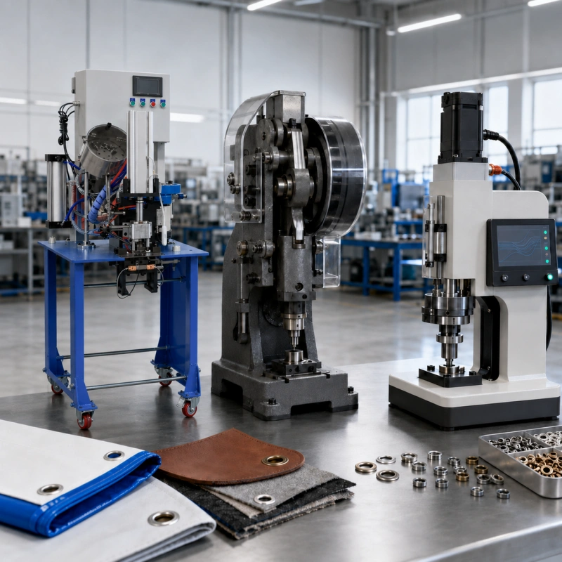 pneumatic vs mechanical vs servo eyelet machines