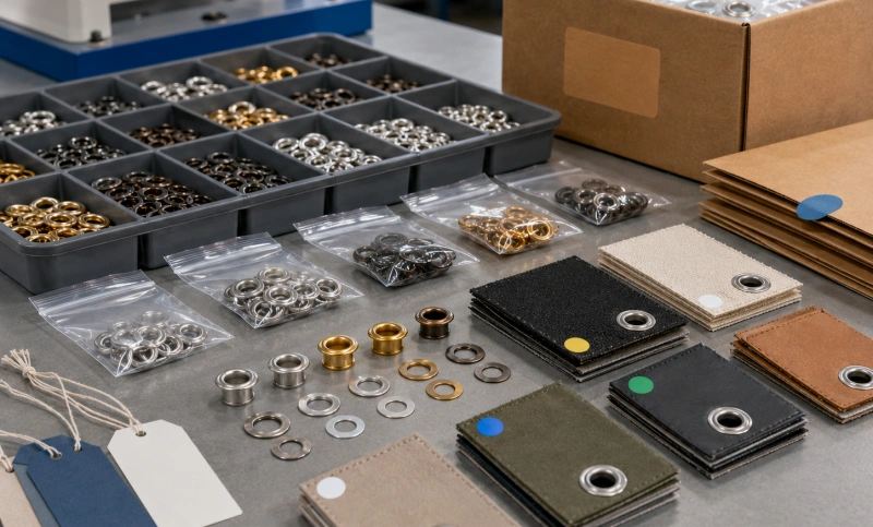 how to label eyelet machine trial samples