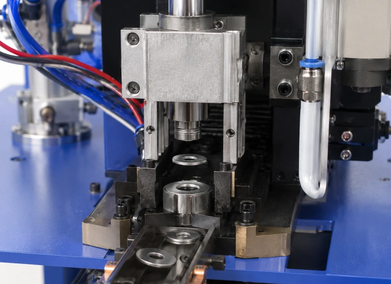 washer misfeed and alignment problem in automatic eyelet machine