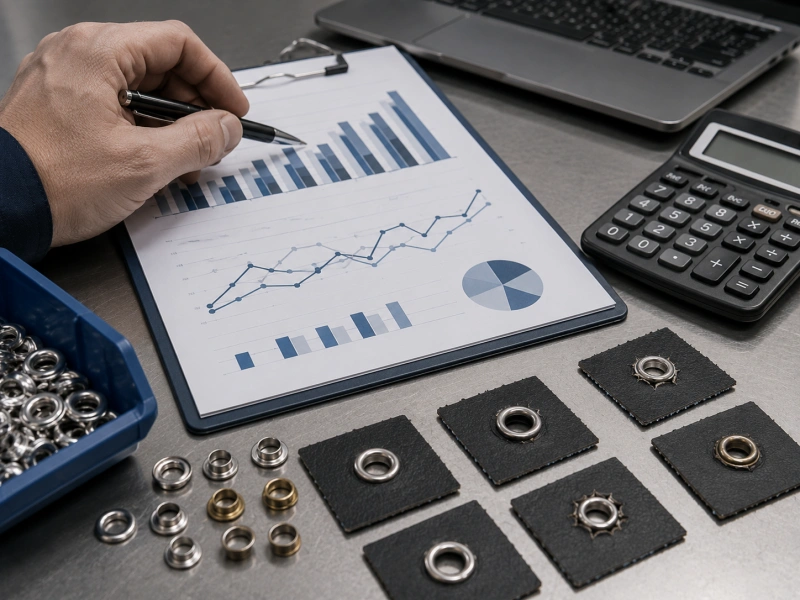 analyzing eyelet scrap cost data