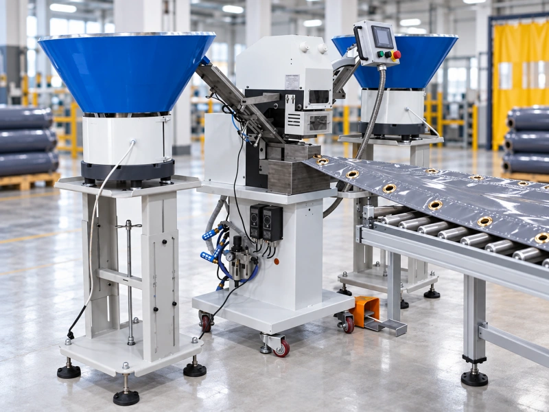 automatic eyelet machine for industrial pvc curtains
