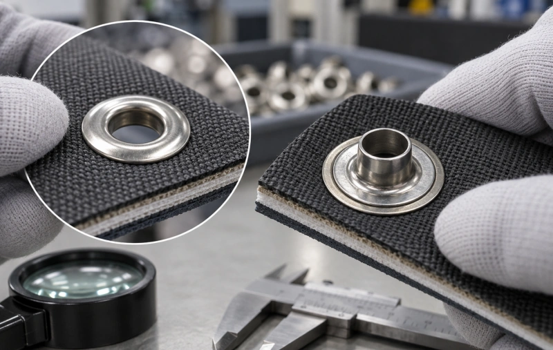 eyelet front and back quality inspection