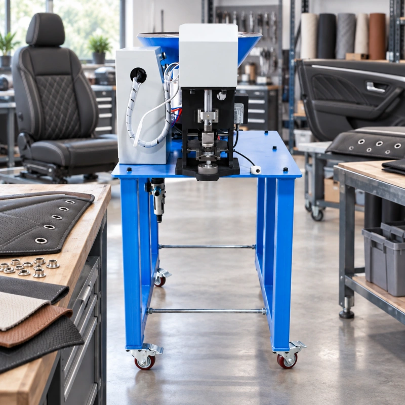 eyelet machines for automotive upholstery