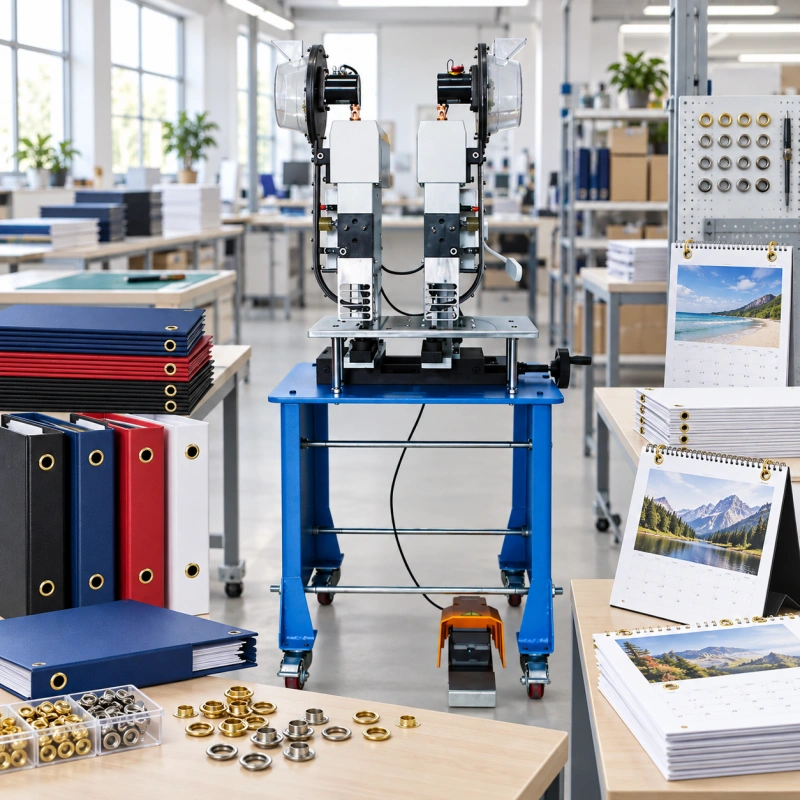 eyeletting machines for ring binders and calendars