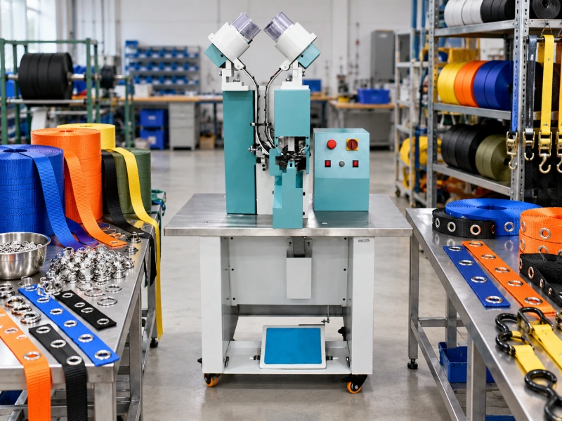 eyelet machine for webbing strap and tie down