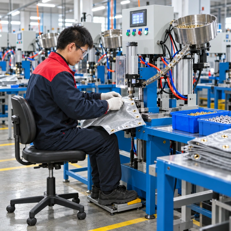 eyelet machine operator ergonomics