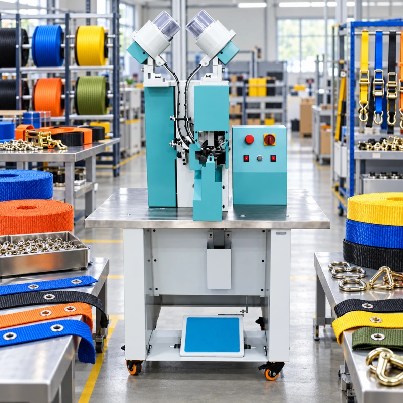 eyelet machines for webbing straps and tie downs